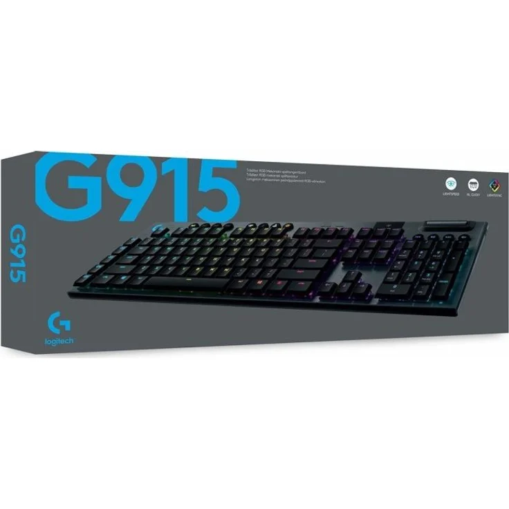 Logitech Gaming G915 - Tastatur - backlit - USB, Bluetooth, LIGHTSPEED - QWERTZ - Deutsch - GL Linear - Kohle (920-008955) – Bild 3