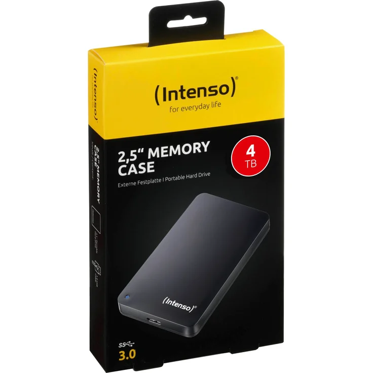 Intenso Memory Case - Festplatte - 4 TB - extern (tragbar) - 2.5 Zoll (6.4 cm) - USB 3.0 - 5400 rpm - Puffer: 8 MB - Schwarz (158973) – Bild 2