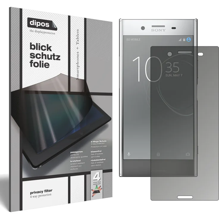Sony Xperia XZ Premium Schutzfolie Blickschutzfolie - Privacy Filter Displayschutzfolie mit AntiReflex Effekt