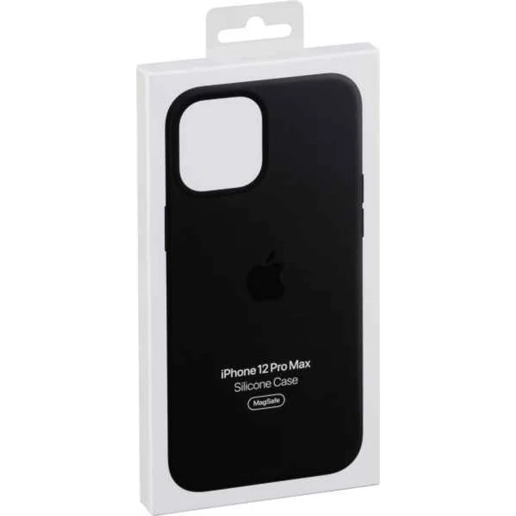 Apple MHLG3ZM/A Silikon Case mit MagSafe, geeignet für Apple iPhone 12 Pro Max, Handy-Schutzhülle, schwarz – Bild 2