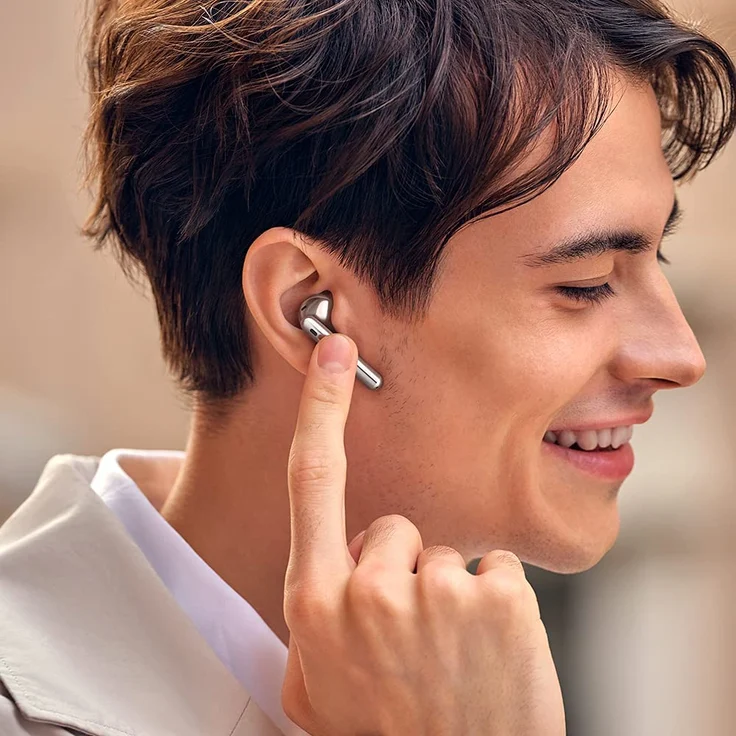 Huawei FreeBuds 4 Ceramic White In-Ear-Kopfhörer mit Bluetooth, Noise Cancelling, Mikrofon, geeignet für Sport, spritzwassergeschützt, weiß – Bild 5