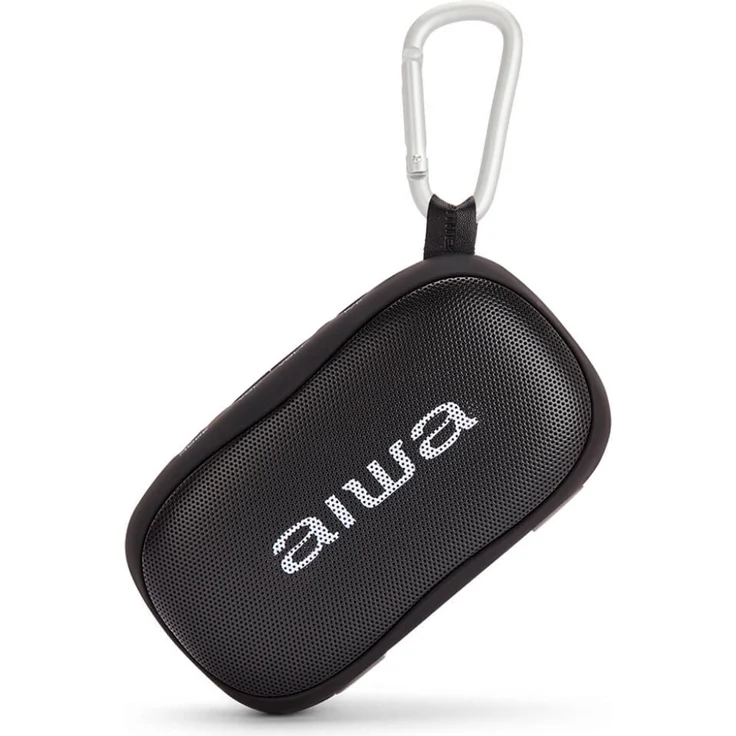 Aiwa BS-110BK Mini Bluetooth Lautsprecher mit Karabiner 10W HyperBass Musik Box – Bild 4