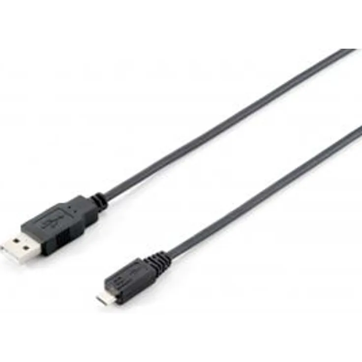 Equip - USB-Kabel - USB Typ A, 4-polig (M) - 5-polig Micro-USB Typ B (M) - 1,0m - Schwarz (128594)