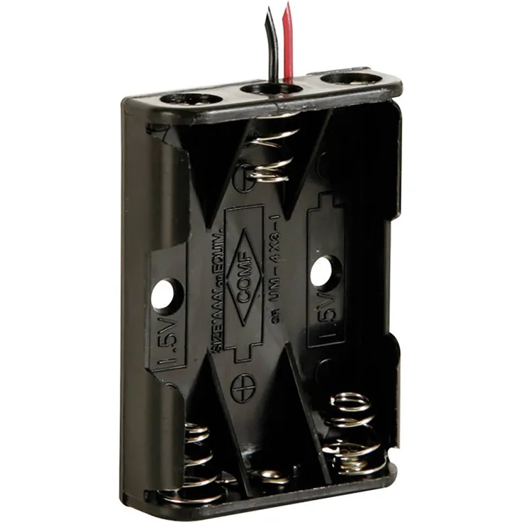 Velleman BH431A Batteriehalter 3x Micro (AAA) Kabel (L x B x H) 53 x 38 x 13mm