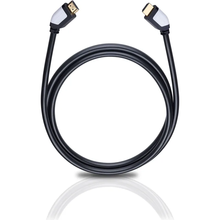 Oehlbach Shape Magic HDMI-Kabel - High-Speed HDMI 2.0b mit Ethernet-Kanal (Übertragung von UltraHD, 4K, 3D, HDR mit 18 Gbits) – schwarz 1.20m