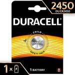 Duracell Specialty 2450 Lithium-Knopfzelle 3 V, 1er-Packung (CR2450 -DL2450) entwickelt für die Verwendung in Schlüsselanhängern, Waagen, Wearables und medizinischen Geräten