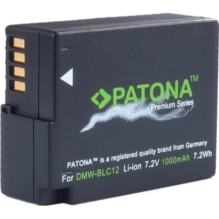 Patona Premium Akku für Panasonic DMW BLC12 E echte 1000mAh intelligenter Akku für Panasonic Lumix DMC GX8 G70 G81 G7 G6 G5 FZ2000 FZ1000 FZ200 FZ300