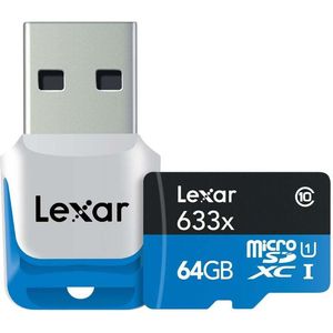 Bild für Lexar High-Performance 633x microSDXC 64GB USB-Kit, UHS-I/Class 10 (LSDMI64GBBEU633R)