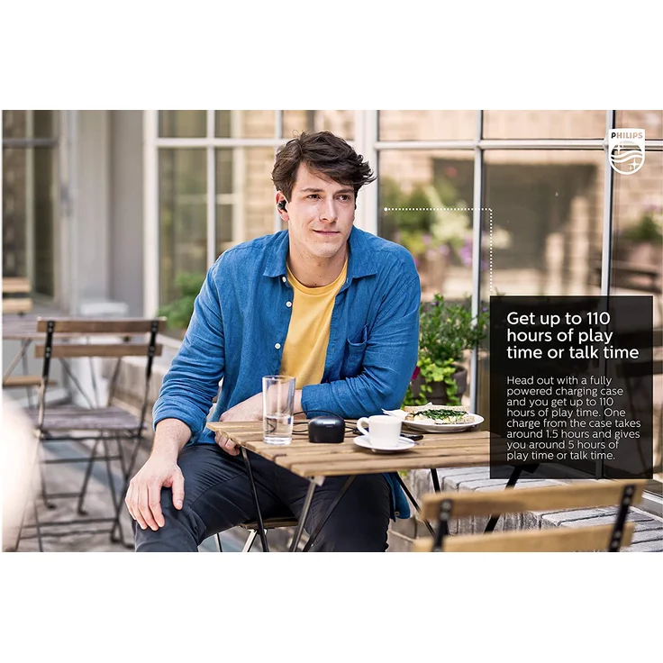 Philips SHB2515BK-10 In-Ear Kopfhörer, mit Bluetooth, Mikrofon, schwarz – Bild 2