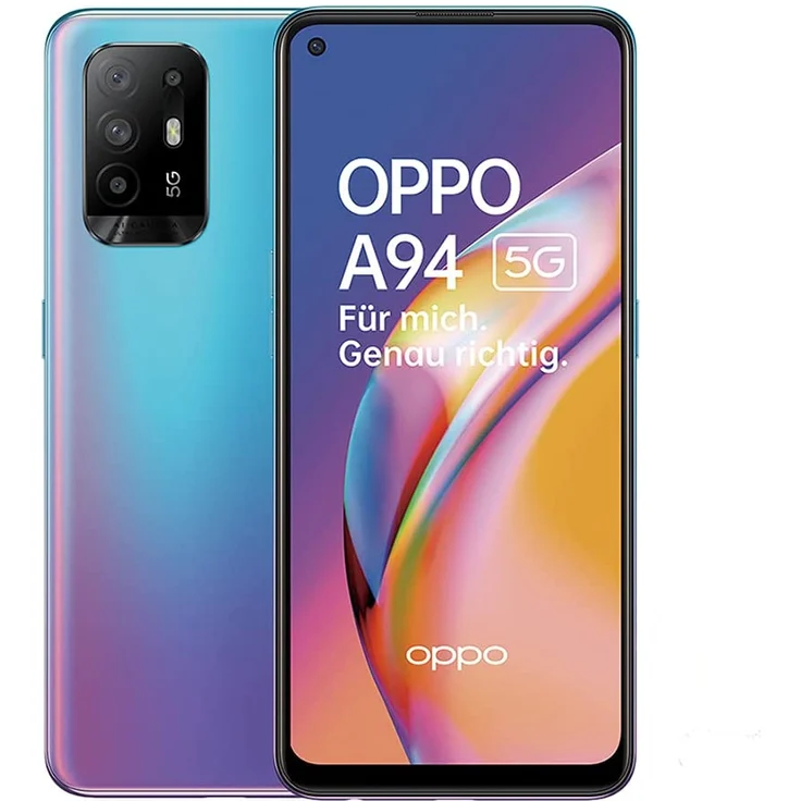 Oppo A94 5G Smartphone 16,26cm (6,42 Zoll) AMOLED-Display, 128GB interner Speicher, 8GB RAM, Dual-SIM, Android 11, Cosmo Blue – Bild 1