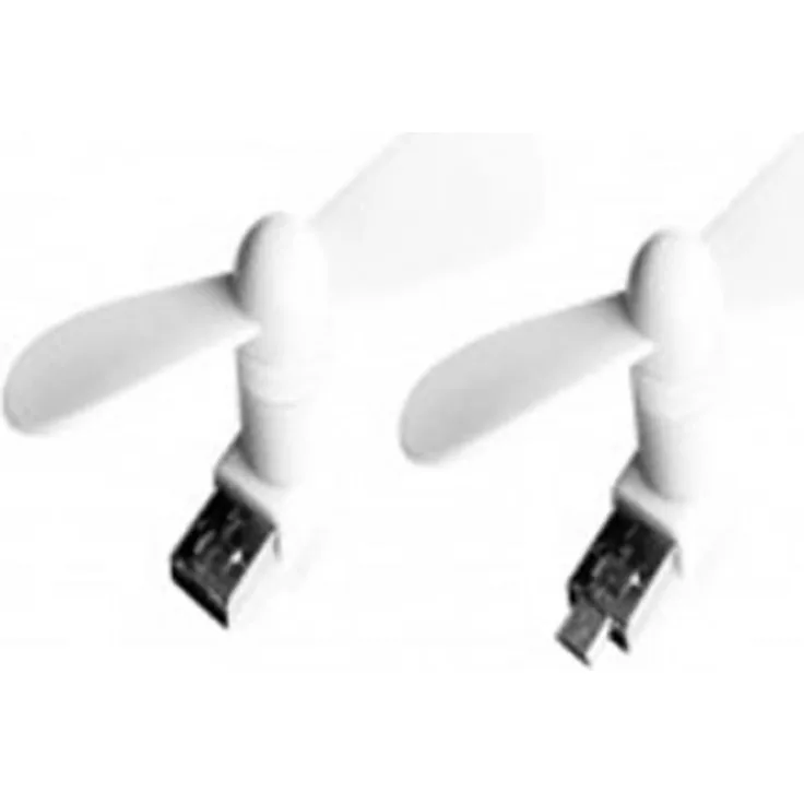 XLayer Ventilator Mini Fan 2-in-1 micro USB & USB weiß
