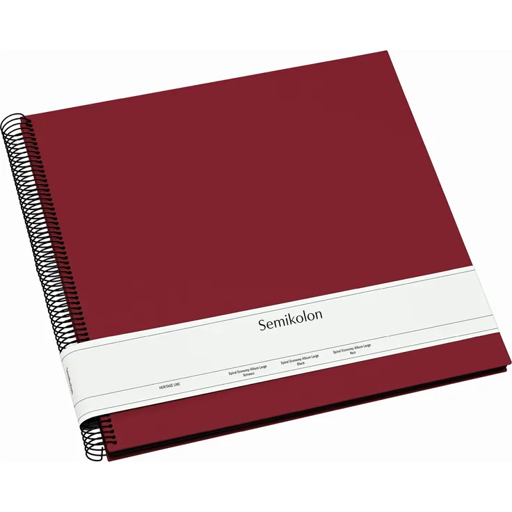 Semikolon Spiral Economy Album Large black burgundy