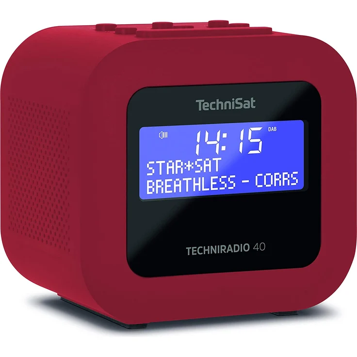 TechniSat TECHNIRADIO 40 Radiowecker mit Wecker, LCD-Display, rot – Bild 3