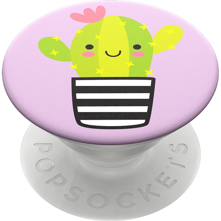 PopSockets PopGrip - Ausziehbarer Sockel und Griff für Smartphones und Tablets mit einem Austauschbarem Top - Cactus Pal – Bild 1