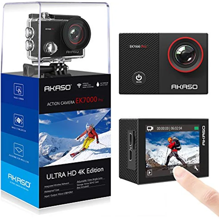 AKASO EK7000 Pro 4k-Action-Cam (4K) inkl. Zubehör-Kit  – Bild 1