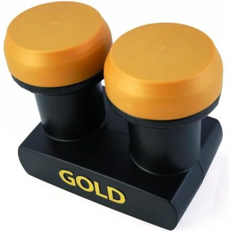 Micro Monoblock Single New Gold Edition LNB (Premium Gold Anschlüsse, Full HD, 3Dready, 0,1dB) schwarz, gold
