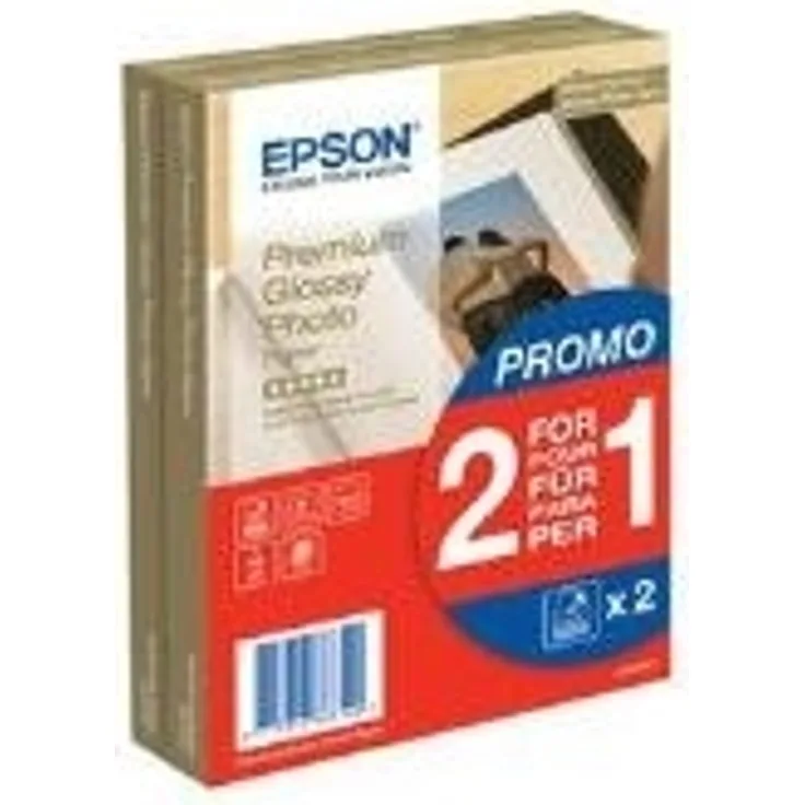 Epson Premium Glossy Photo Paper BOGOF - Fotopapier, glänzend - 100 x 150 mm - 255 g/m2 - 40 Blatt (Packung mit 2) (C13S042167)