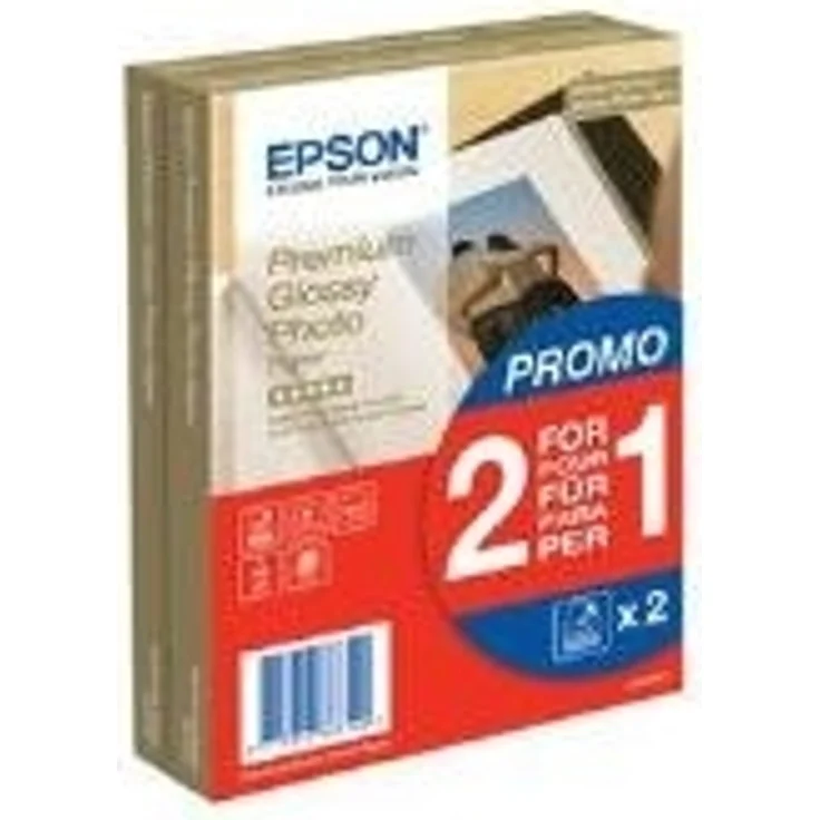 Epson Premium Glossy Photo Paper BOGOF - Fotopapier, glänzend - 100 x 150 mm - 255 g/m2 - 40 Blatt (Packung mit 2) (C13S042167)
