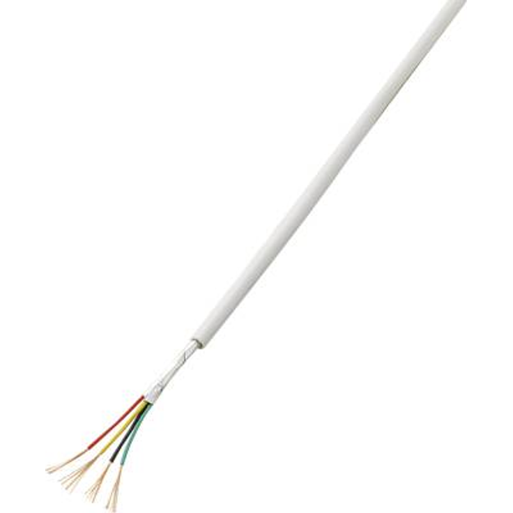 TRU COMPONENTS Alarmkabel LiYY 10 x 0.22 mm² Weiß 1569082 50 m (1569082)