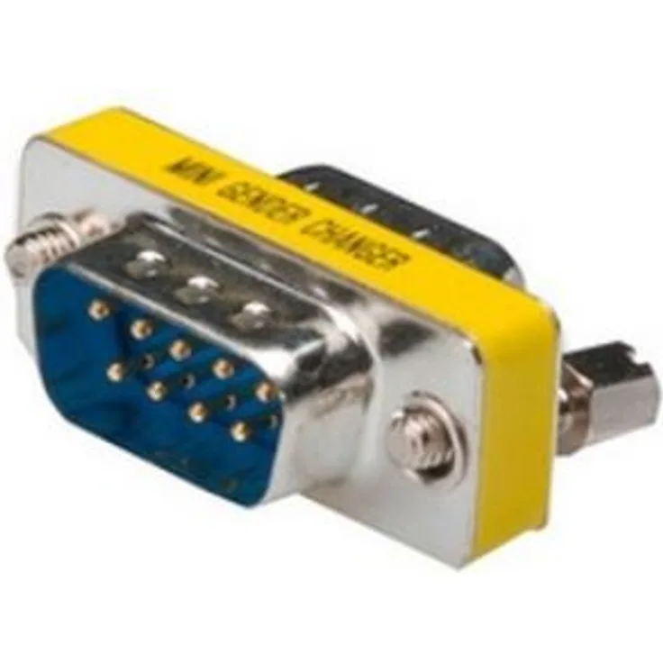DIGITUS D-Sub 9 Gender-Changer - Adapter - 9-Pin Kupplung - Stecker zu Stecker - RS-232 - RS-485 - TTL - Metallgehäuse