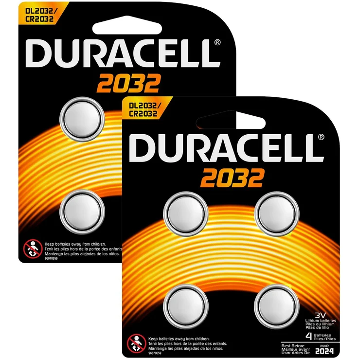 Duracell Specialty 2032 Lithium-Knopfzelle 3 V, 8er-Packung (CR2032 -DL2032 entwickelt für die Verwendung in Schlüsselanhängern, Waagen, Wearables und medizinischen Geräten – Bild 1