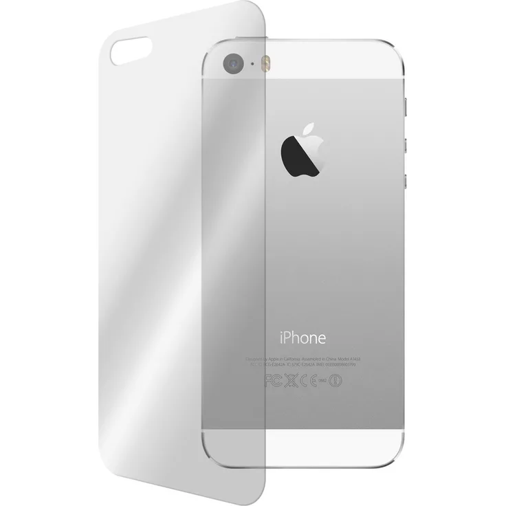 2 x Glas-Folie Rückseite klar für Apple iPhone 5 / 5s / SE PhoneNatic Panzerglas für iPhone 5 / 5s / SE