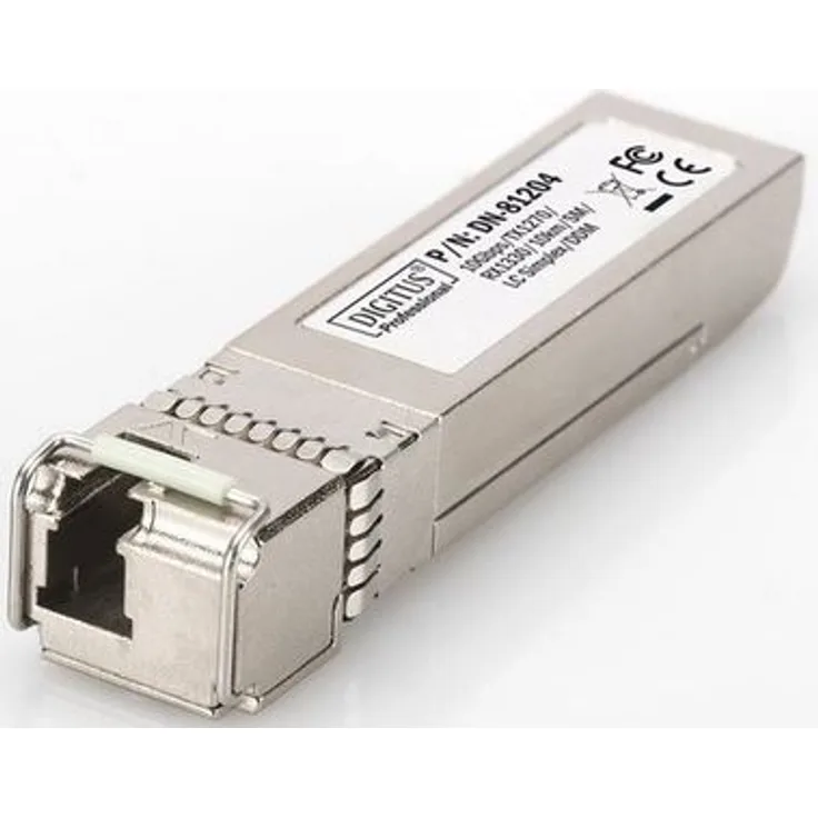 DIGITUS Professional SFP+ 10 Gbps Bi-direktional Modul, Singlemode, bis zu 10 km Distanz, TX1270/RX1330, LC Simplex, mit DDM Feature