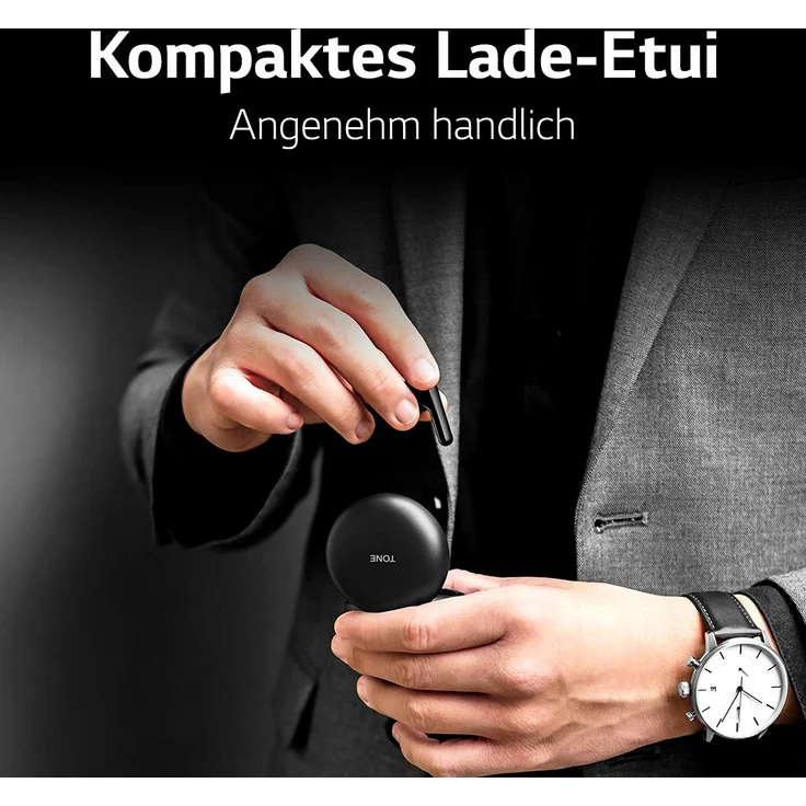 LG Tone Free HBS-FN6 True Wireless In-Ear Kopfhörer, mit Bluetooth, Mikrofon, Noise Cancelling, schwarz – Bild 18