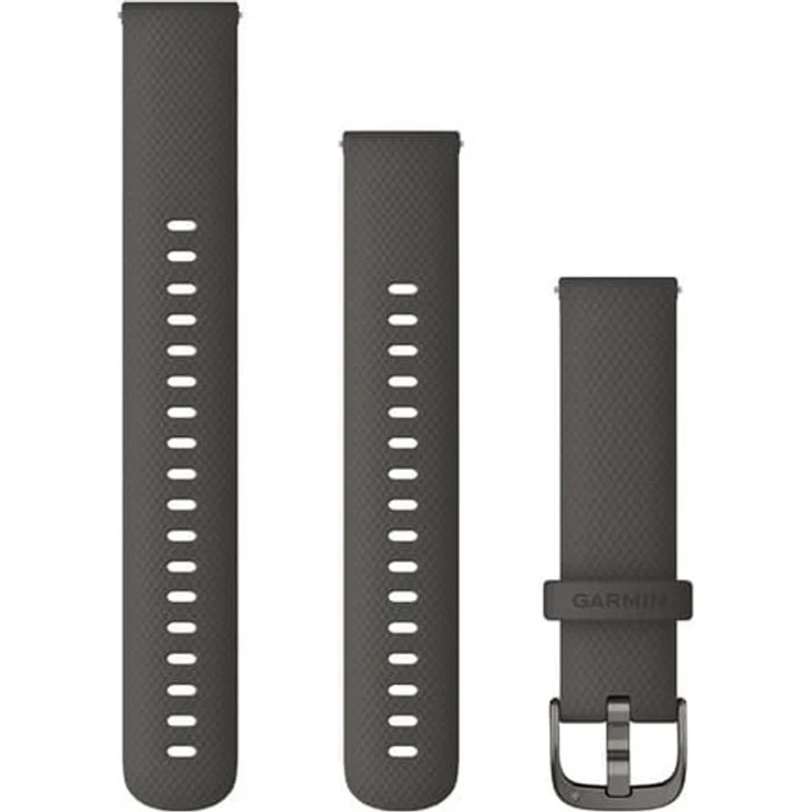 Garmin Schnellwechsel-Armbänder (18 mm) Silikon Graphit Edelstahl-Teile in Schiefer 010-12932-0E (010-12932-0E) – Bild 1