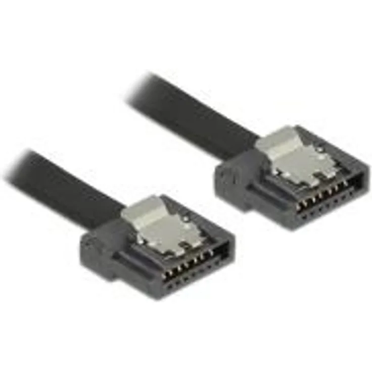 DeLOCK FLEXI - SATA-Kabel - Serial ATA 150/300/600 - 7-poliges SATA (M) - 7-poliges SATA (M) - 30cm - verriegelt - Schwarz (83840)