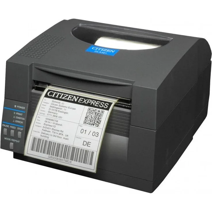 CITIZEN CL-S521II - Etikettendrucker - Thermodirekt - Rolle (11,8 cm) - 203 dpi - bis zu 150 mm-Sek. - USB, seriell - Schwarz (CLS521IINEBXX)