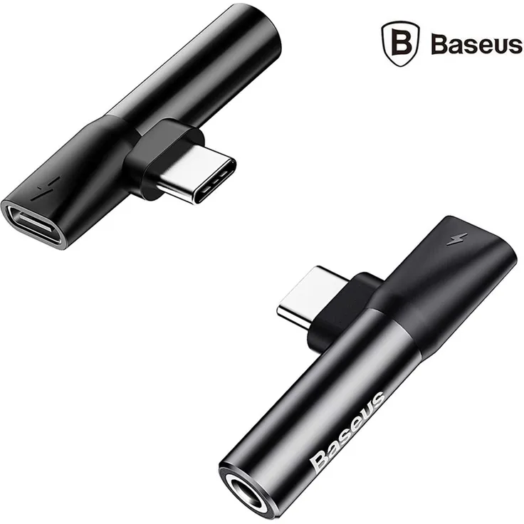 BASEUS 2in1 USB Typ C Adapter Ladegerät 3,5 mm AUX Klinke Kopfhörer