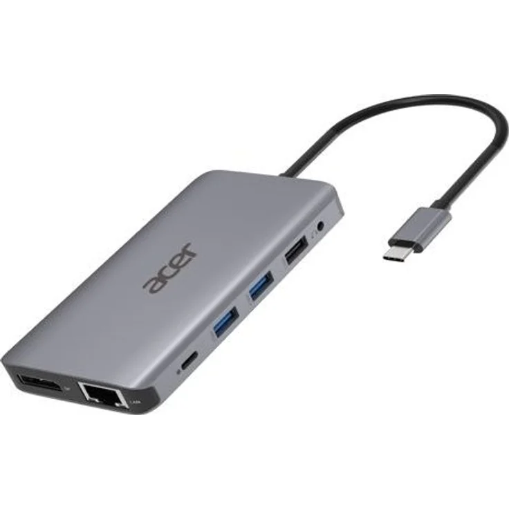 Acer HP.DSCAB.009 Notebook-Dockingstation & Portreplikator Verkabelt USB 3.2 Gen 1 (3.1 Gen 1) Type-C Silber (HP.DSCAB.009) – Bild 1