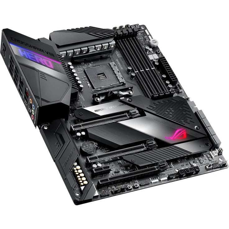 ASUS ROG Crosshair VIII Hero Gaming Mainboard Sockel AM4 (Ryzen 3000 kompatibel, ATX-, PCIe 4.0, DDR4, 2.5G Lan, USB 3.2, Aura Sync) – Bild 4