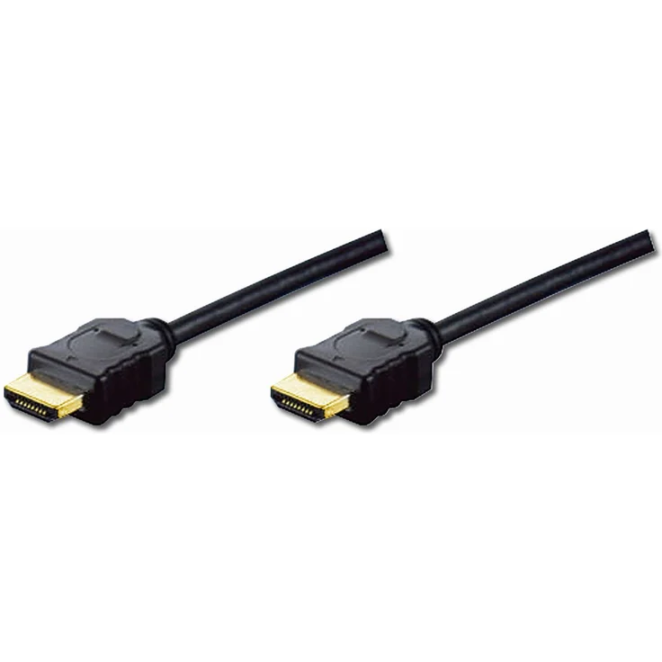 ASSMANN HDMI Anschlusskabel High Speed with Ethernet TYP A St-St 1.4 AWG32 vergoldet 2xgeschirmt schwarz-grau 5,0m – Bild 1