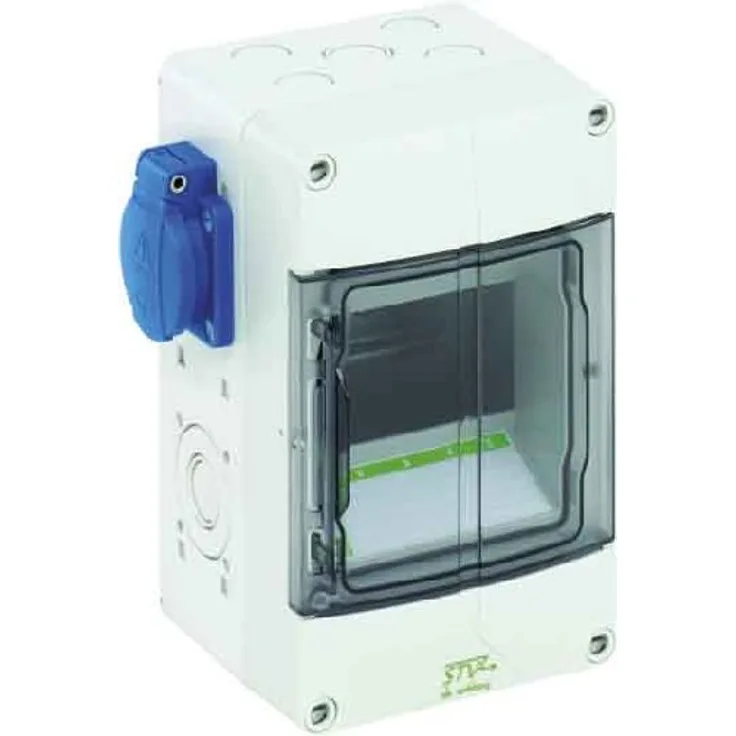 Spelsberg 4814054 E-Steckdosenkombination 2X STKD, 16A, 230V, 125 x 200 x 122 mm, IP44, STV 502-S