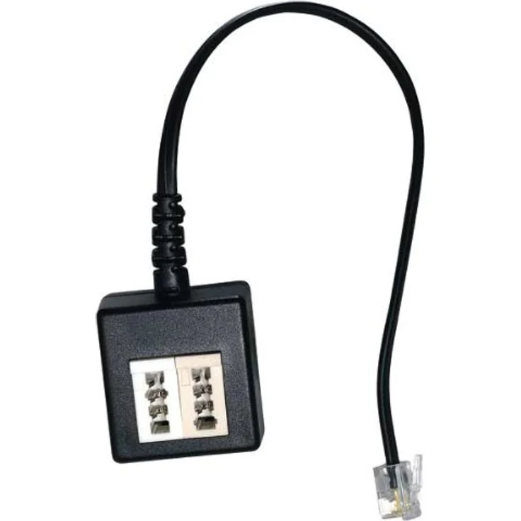 Vivanco internationaler Telefonadapter (TAE-N-F Kupplung und RJ 11 Stecker)