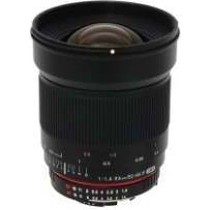 Samyang 24-1,4 Objektiv DSLR Nikon F AE manueller Fokus automatischer Blendenring Fotoobjektiv, Weitwinkelobjektiv schwarz – Bild 1