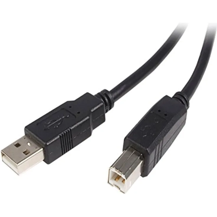 StarTech.com USB2.0 A-auf-B-Kabel - Stecker/Stecker - USB-Kabel - USB Typ A, 4-polig (M) - USB Typ B, 4-polig (M) - 5,0m (USB/USB2.0) - Schwarz (USB2HAB5M)