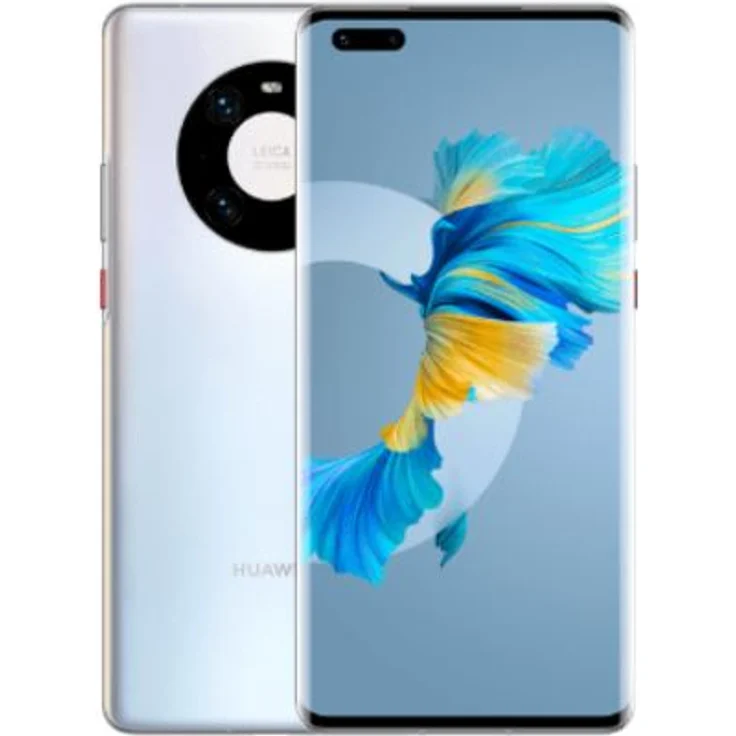 Huawei Mate 40 Pro 5G Smartphone 17,17cm (6,67 Zoll) OLED-Display, 256GB interner Speicher, 8GB RAM, Dual-SIM, Android, Silber – Bild 1