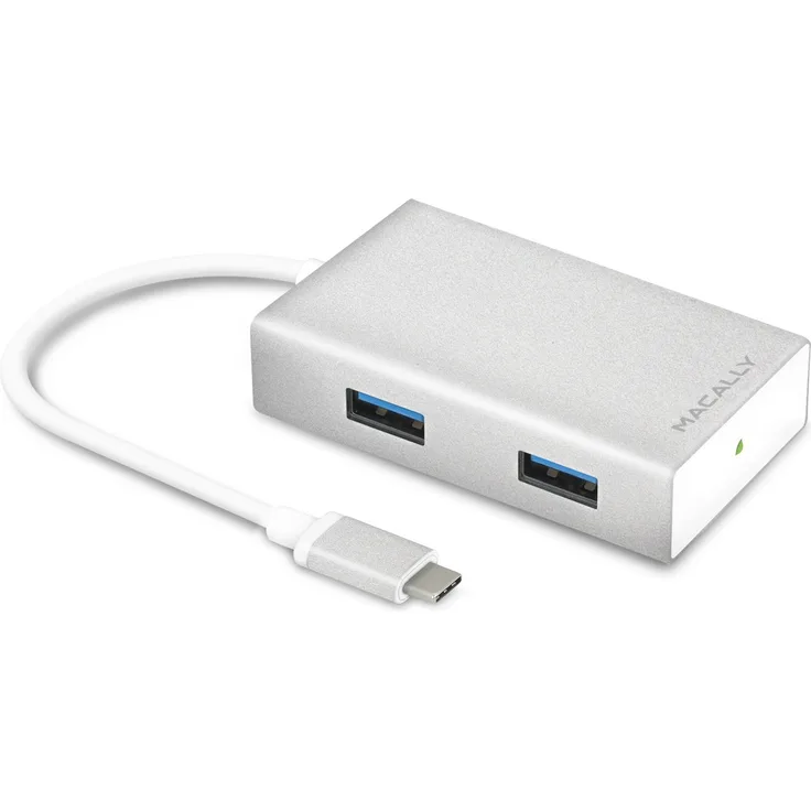 Macally UC3HUB Aluminium USB-C 3.1-Hub mit 4 USB-A Anschlüssen
