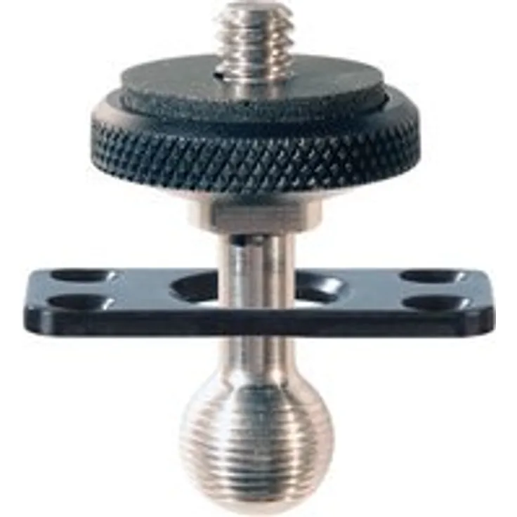 iSHOXS Stativ-Adapter für GoPro und kompatible Action-Kameras mit 1/4“ Stativgewinde, in Edelstahlausführung, mit Kugelkopf für 360° Schwenks, Neigen und Kippen der Action-Cam