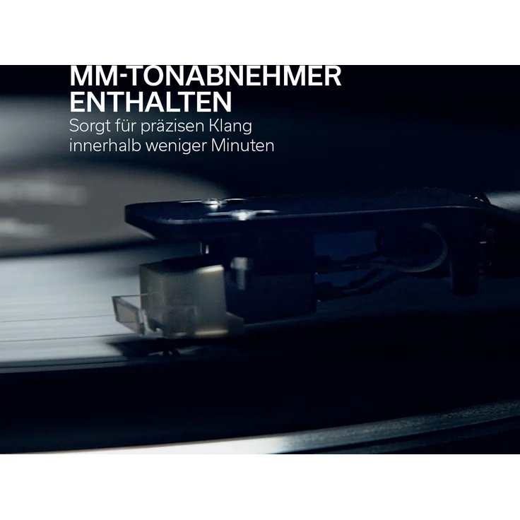 Denon DP450USBBKEM Plattenspieler (USB Aufnahme, Riemenantrieb, Tonarmlift, eingebauter Vorverstärker, S-Tonarm) Schwarz – Bild 9