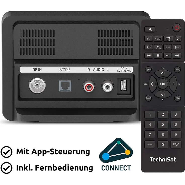 TechniSat DIGITRADIO 10 IR Internetradio mit Bluetooth, TFT-Display, Wecker, schwarz, silber – Bild 4
