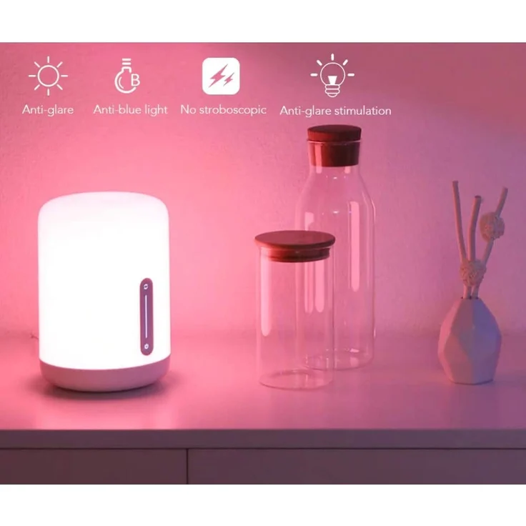 Xiaomi Mi Smart Bedside Lamp 2 Nachttisch-, Stimmungs- & Ambientelampe (Dimmbar, 16 Mio. Farben frei wählbar, iOS/Android, Appverbindung via Mi Home App, unterstützt Sprachassistenten) – Bild 5