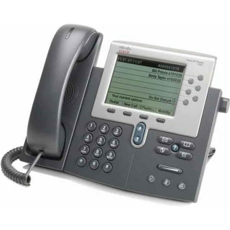 Cisco Systems IP Phone CP-7962G VoIP-Telefon schwarz, silber