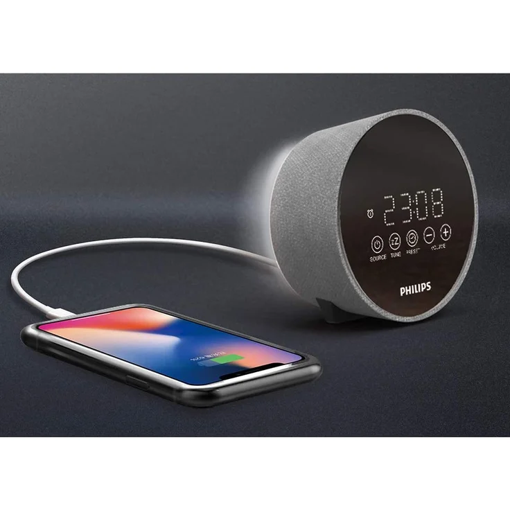 Philips DR402-12 Radiowecker, silber – Bild 3