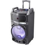 Aiwa KBTUS-700 Karaoke Trolley mit Rädern und 2 kabellose Mikrofonen, BT, Fernbe