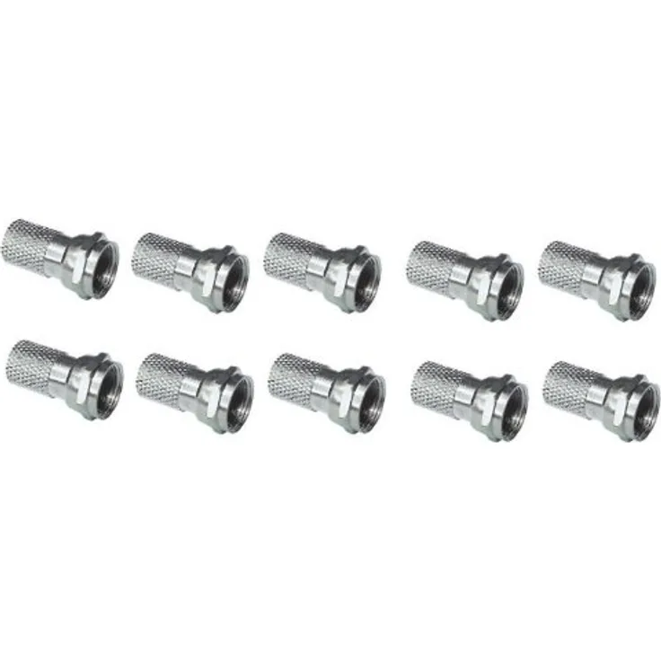 10x F-Stecker 7mm für Koaxialkabel Antennenkabel Koax Kabel