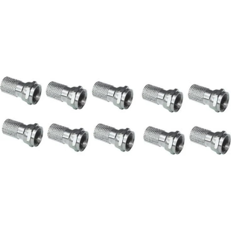 10x F-Stecker 7mm für Koaxialkabel Antennenkabel Koax Kabel